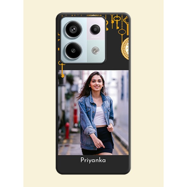 Decorative Design with Text on Space Black Custom Soft Matte Back Cover - Redmi Note 13 Pro 5G Decorative Design with Text on Space Black Custom Soft Matte Back Cover - Redmi Note 13 Pro 5G