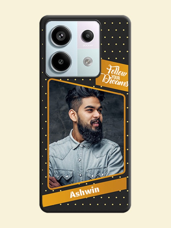 Follow Your Dreams with White Dots on Space Black Custom Soft Matte Phone Cases - Redmi Note 13 Pro 5G