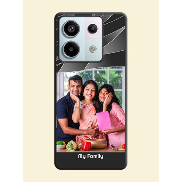 Mixed Wave Lines - Photo on Space Black Soft Matte Mobile Cover - Redmi Note 13 Pro 5G Mixed Wave Lines - Photo on Space Black Soft Matte Mobile Cover - Redmi Note 13 Pro 5G