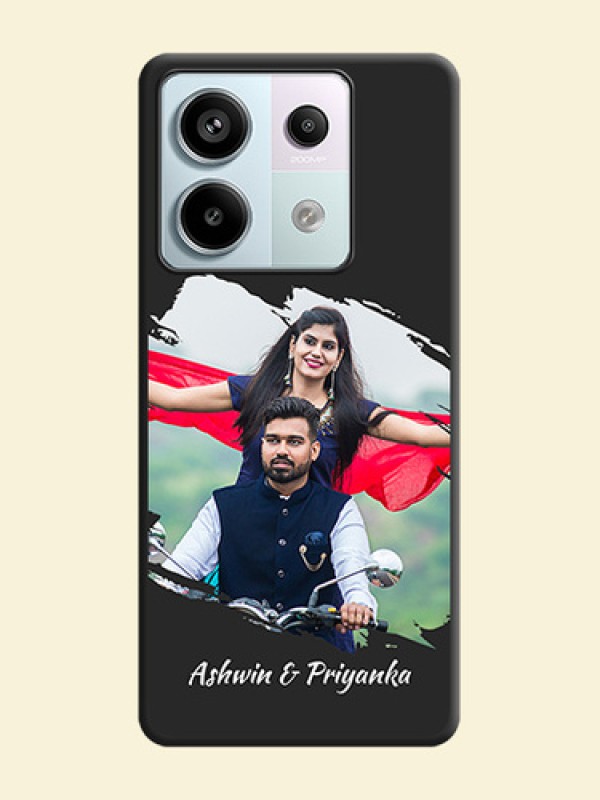 Grunge Brush Strokes - Photo on Space Black Soft Matte Back Cover - Redmi Note 13 Pro 5G