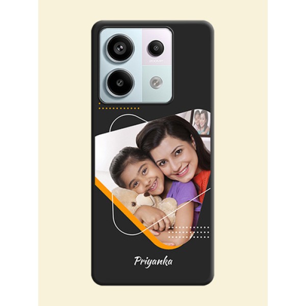 Yellow Triangle - Photo on Space Black Soft Matte Phone Cover - Redmi Note 13 Pro 5G Yellow Triangle - Photo on Space Black Soft Matte Phone Cover - Redmi Note 13 Pro 5G