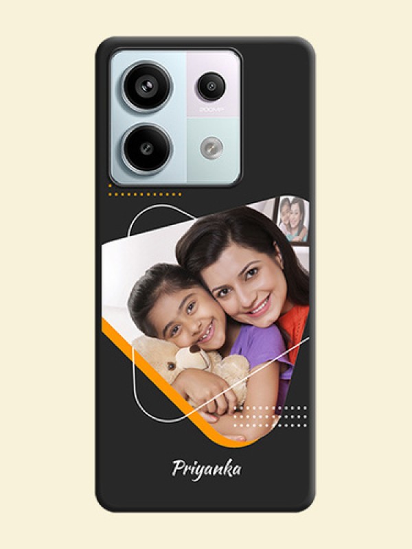Yellow Triangle - Photo on Space Black Soft Matte Phone Cover - Redmi Note 13 Pro 5G