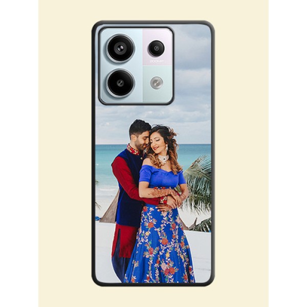 Full Single Pic Upload On Space Black Personalized Soft Matte Phone Covers - Redmi Note 13 Pro 5G Full Single Pic Upload On Space Black Personalized Soft Matte Phone Covers - Redmi Note 13 Pro 5G