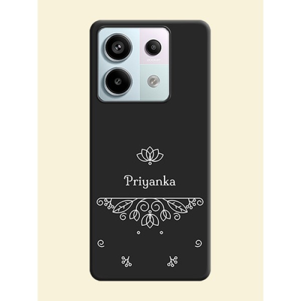 Lotus Garden Custom Text On Space Black Personalized Soft Matte Phone Covers - Redmi Note 13 Pro 5G Lotus Garden Custom Text On Space Black Personalized Soft Matte Phone Covers - Redmi Note 13 Pro 5G