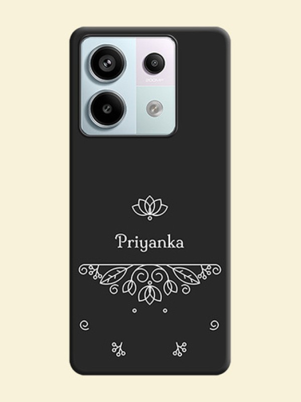 Lotus Garden Custom Text On Space Black Personalized Soft Matte Phone Covers - Redmi Note 13 Pro 5G