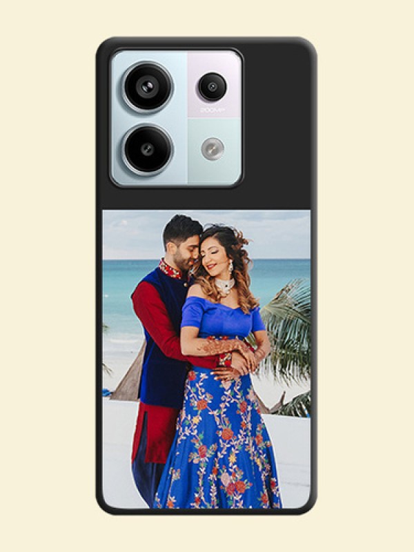 Image Upload With Space Black Color On Custom Soft Matte Mobile Back Cover - Xiaomi Redmi Note 13 Pro 5G