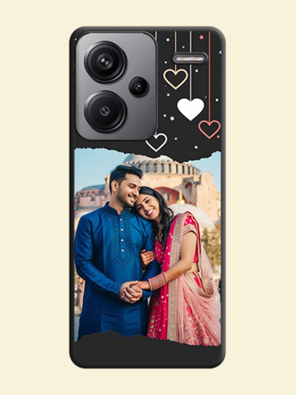 Love Hangings with Splash Wave Picture On Space Black Custom Soft Matte Mobile Back Cover - Redmi Note 13 Pro Plus 5G