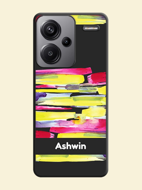 Brush Coloured On Space Black Custom Soft Matte Mobile Back Cover - Redmi Note 13 Pro Plus 5G