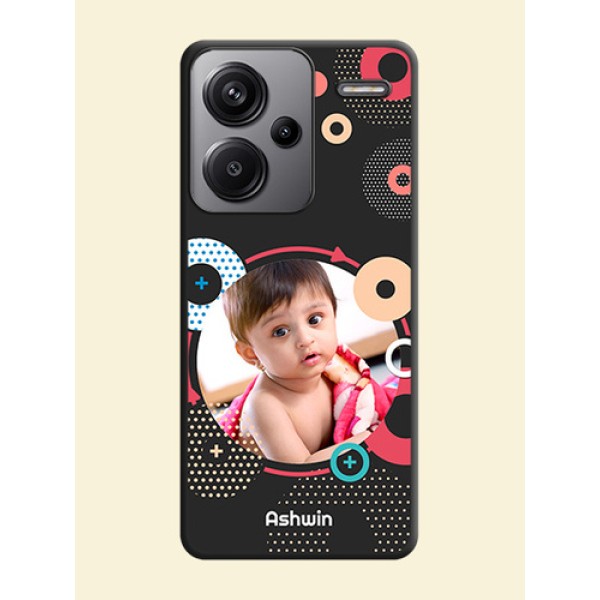 Multicoloured Round Image On Space Black Custom Soft Matte Mobile Back Cover - Redmi Note 13 Pro Plus 5G Multicoloured Round Image On Space Black Custom Soft Matte Mobile Back Cover - Redmi Note 13 Pro Plus 5G
