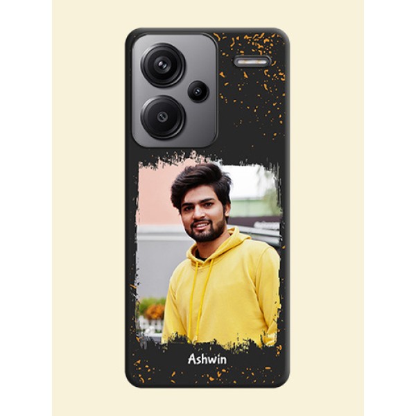 Spray Free Design on Photo On Space Black Custom Soft Matte Mobile Back Cover - Redmi Note 13 Pro Plus 5G Spray Free Design on Photo On Space Black Custom Soft Matte Mobile Back Cover - Redmi Note 13 Pro Plus 5G