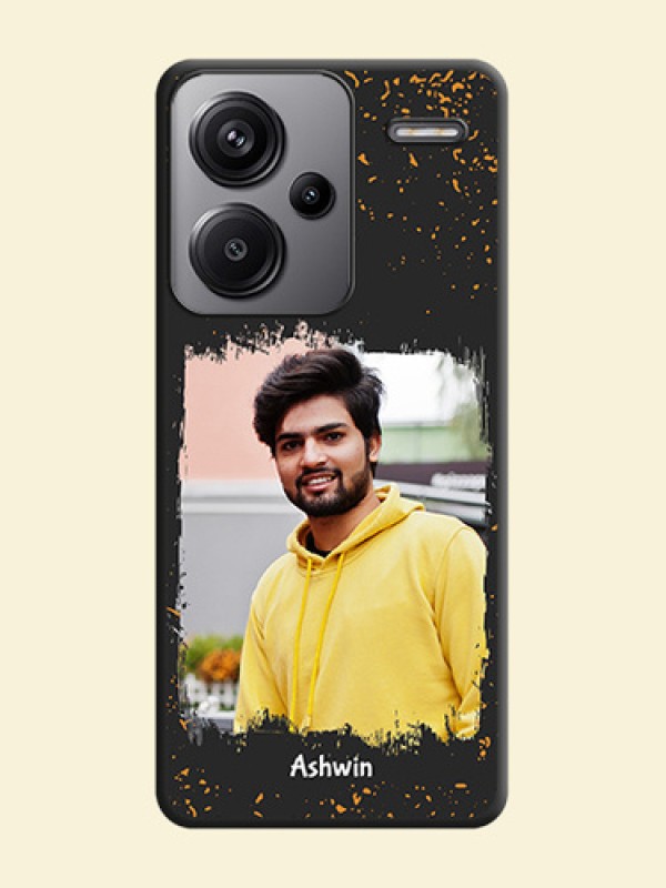 Spray Free Design on Photo On Space Black Custom Soft Matte Mobile Back Cover - Redmi Note 13 Pro Plus 5G
