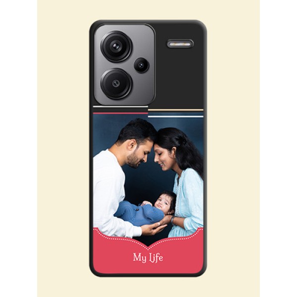 Classic Plain Design with Name On Space Black Custom Soft Matte Mobile Back Cover - Redmi Note 13 Pro Plus 5G Classic Plain Design with Name On Space Black Custom Soft Matte Mobile Back Cover - Redmi Note 13 Pro Plus 5G