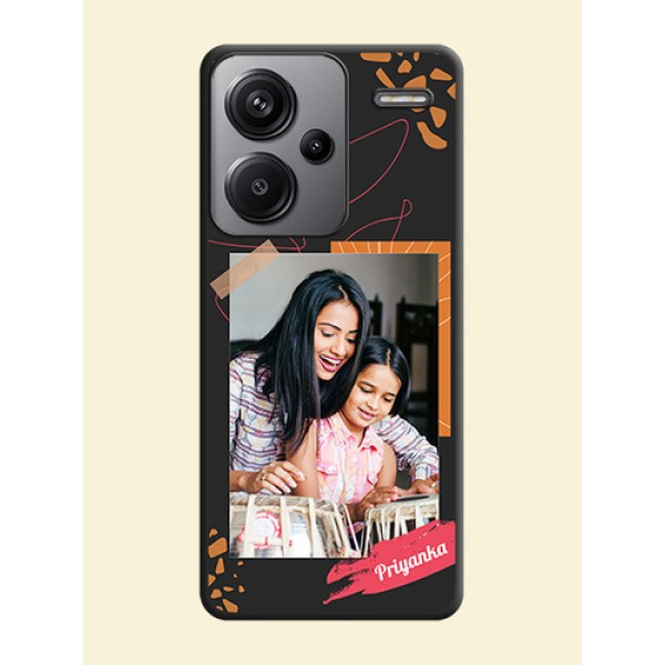 Orange Photo Frame On Space Black Custom Soft Matte Mobile Back Cover - Redmi Note 13 Pro Plus 5G Orange Photo Frame On Space Black Custom Soft Matte Mobile Back Cover - Redmi Note 13 Pro Plus 5G