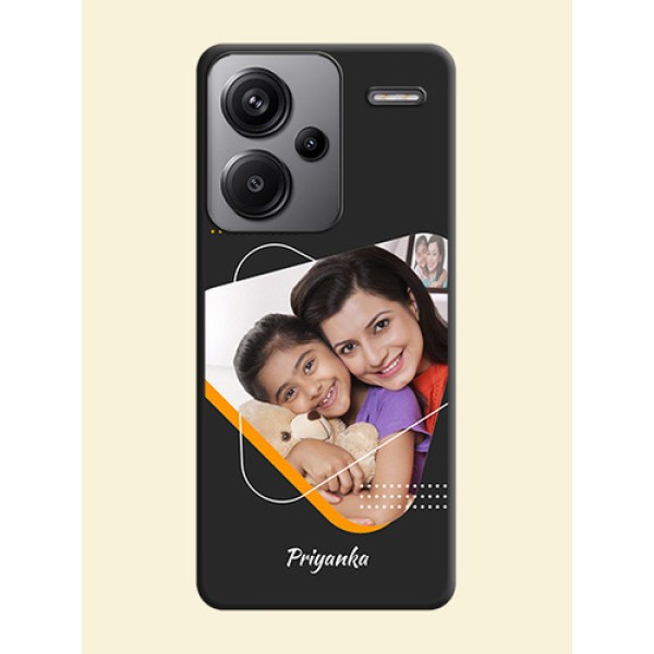 Yellow Triangle on Photo On Space Black Custom Soft Matte Mobile Back Cover - Redmi Note 13 Pro Plus 5G Yellow Triangle on Photo On Space Black Custom Soft Matte Mobile Back Cover - Redmi Note 13 Pro Plus 5G