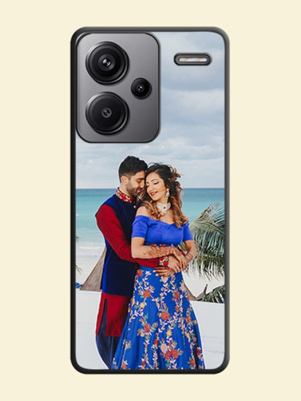 Full Single Pic Upload On Space Black Custom Soft Matte Mobile Back Cover - Redmi Note 13 Pro Plus 5G