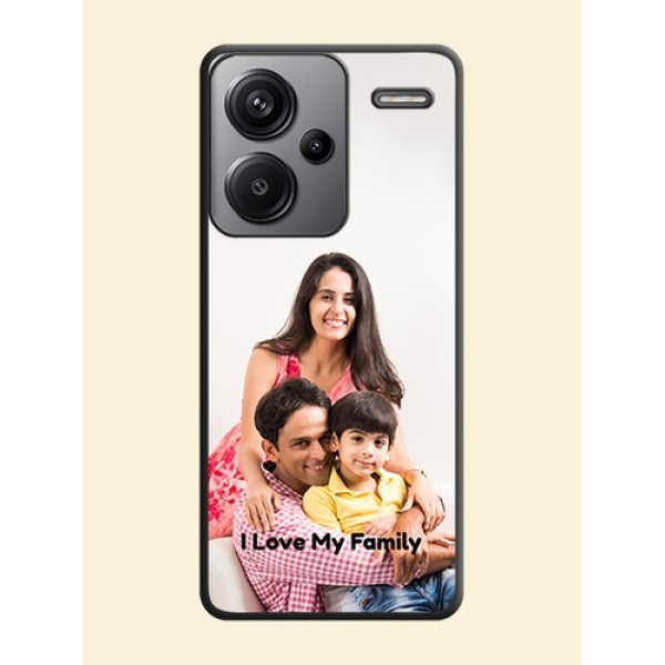Full Single Pic Upload With Text On Space Black Custom Soft Matte Mobile Back Cover - Redmi Note 13 Pro Plus 5G Full Single Pic Upload With Text On Space Black Custom Soft Matte Mobile Back Cover - Redmi Note 13 Pro Plus 5G