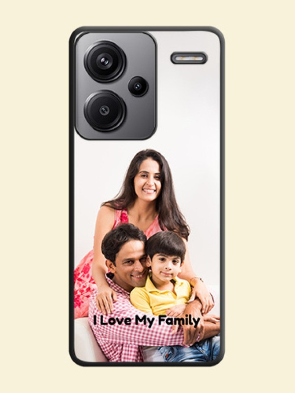 Full Single Pic Upload With Text On Space Black Custom Soft Matte Mobile Back Cover - Redmi Note 13 Pro Plus 5G