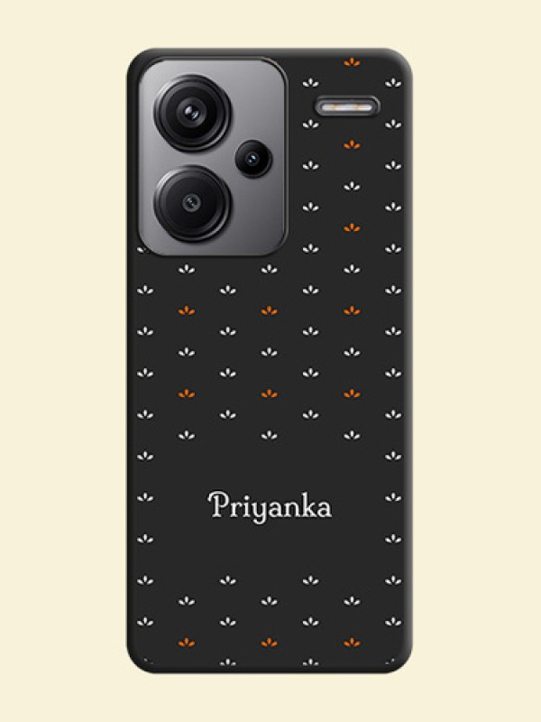 Simple Pattern With Custom Text On Space Black Custom Soft Matte Mobile Back Cover - Redmi Note 13 Pro Plus 5G