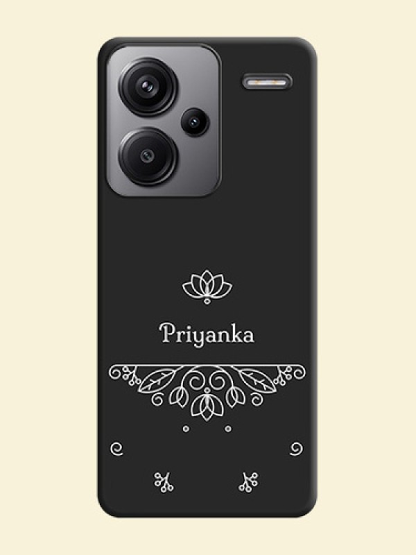 Lotus Garden Custom Text On Space Black Custom Soft Matte Mobile Back Cover - Redmi Note 13 Pro Plus 5G