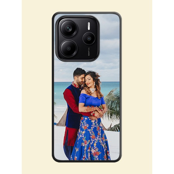 Full Single Pic Upload On Space Black Custom Soft Matte Mobile Back Cover - Redmi Note 14 5G Full Single Pic Upload On Space Black Custom Soft Matte Mobile Back Cover - Redmi Note 14 5G