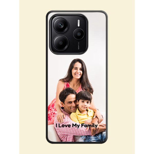 Full Single Pic Upload With Text On Space Black Custom Soft Matte Mobile Back Cover - Redmi Note 14 5G Full Single Pic Upload With Text On Space Black Custom Soft Matte Mobile Back Cover - Redmi Note 14 5G