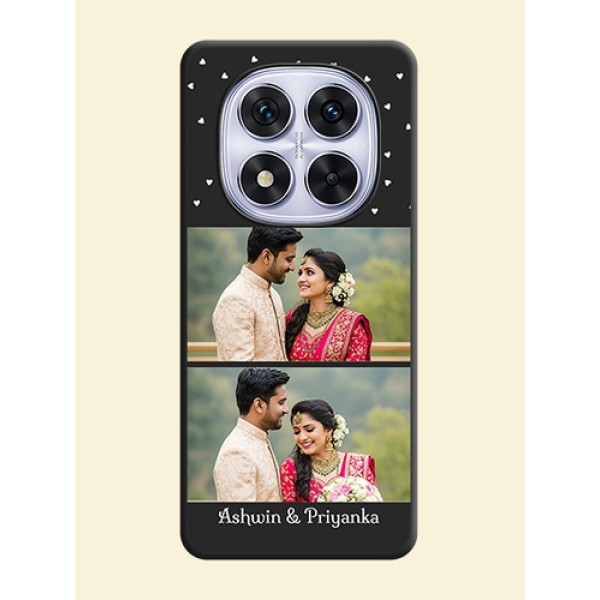 Miniature Love Symbols with Name On Space Black Custom Soft Matte Mobile Back Cover - Redmi Note 14 Pro 5G Miniature Love Symbols with Name On Space Black Custom Soft Matte Mobile Back Cover - Redmi Note 14 Pro 5G