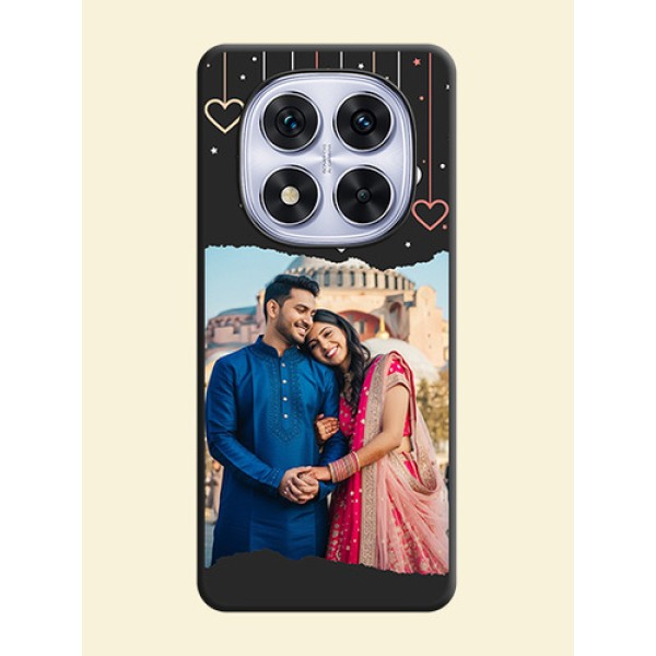 Love Hangings with Splash Wave Picture On Space Black Custom Soft Matte Mobile Back Cover - Redmi Note 14 Pro 5G Love Hangings with Splash Wave Picture On Space Black Custom Soft Matte Mobile Back Cover - Redmi Note 14 Pro 5G