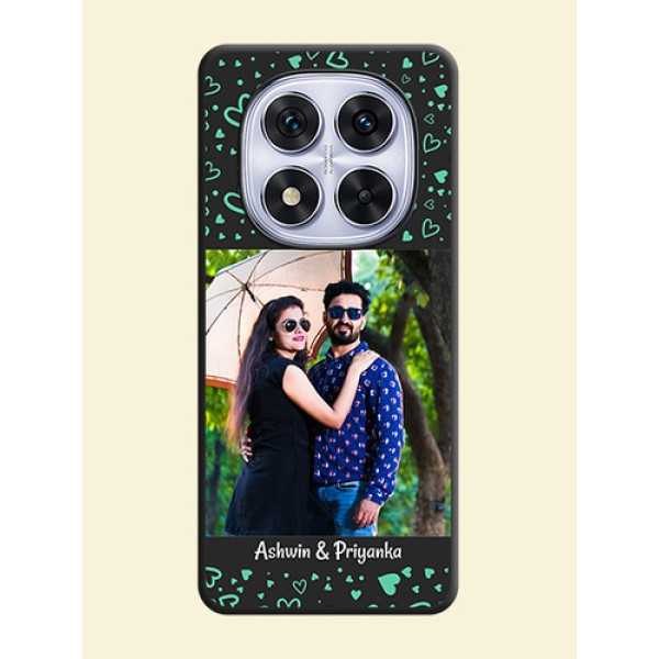 Sea Green Indefinite Love Pattern on Photo On Space Black Custom Soft Matte Mobile Back Cover - Redmi Note 14 Pro 5G Sea Green Indefinite Love Pattern on Photo On Space Black Custom Soft Matte Mobile Back Cover - Redmi Note 14 Pro 5G
