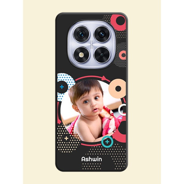 Multicoloured Round Image On Space Black Custom Soft Matte Mobile Back Cover - Redmi Note 14 Pro 5G Multicoloured Round Image On Space Black Custom Soft Matte Mobile Back Cover - Redmi Note 14 Pro 5G