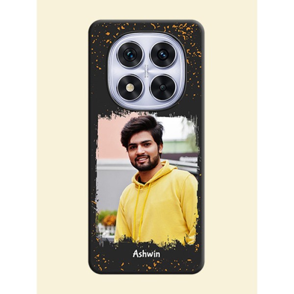 Spray Free Design on Photo On Space Black Custom Soft Matte Mobile Back Cover - Redmi Note 14 Pro 5G Spray Free Design on Photo On Space Black Custom Soft Matte Mobile Back Cover - Redmi Note 14 Pro 5G