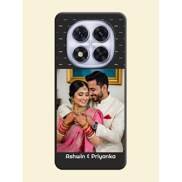 Line Pattern Design with Text On Space Black Custom Soft Matte Mobile Back Cover - Redmi Note 14 Pro 5G Line Pattern Design with Text On Space Black Custom Soft Matte Mobile Back Cover - Redmi Note 14 Pro 5G