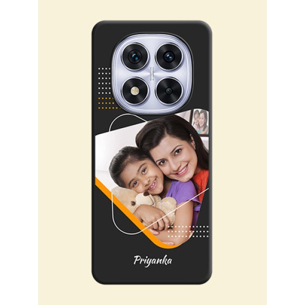 Yellow Triangle on Photo On Space Black Custom Soft Matte Mobile Back Cover - Redmi Note 14 Pro 5G Yellow Triangle on Photo On Space Black Custom Soft Matte Mobile Back Cover - Redmi Note 14 Pro 5G
