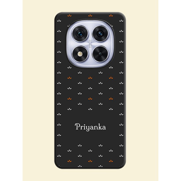 Simple Pattern With Custom Text On Space Black Custom Soft Matte Mobile Back Cover - Redmi Note 14 Pro 5G Simple Pattern With Custom Text On Space Black Custom Soft Matte Mobile Back Cover - Redmi Note 14 Pro 5G