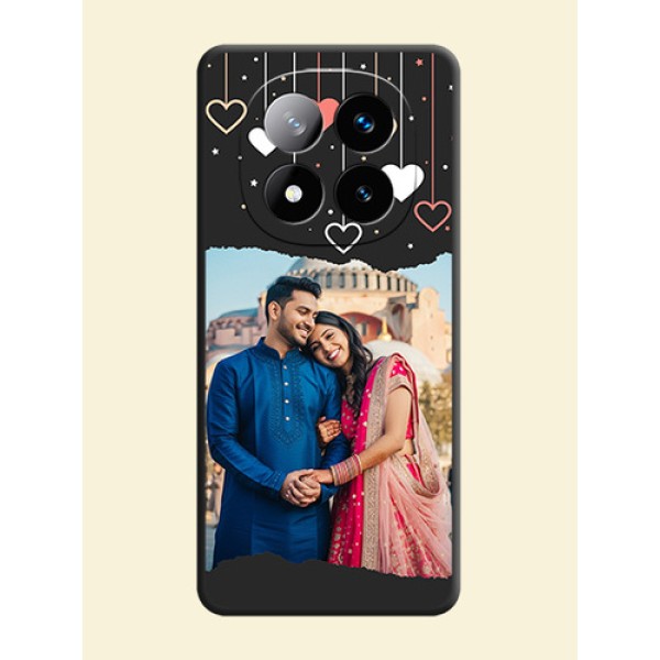 Love Hangings with Splash Wave Picture On Space Black Custom Soft Matte Mobile Back Cover - Redmi Note 14 Pro Plus 5G Love Hangings with Splash Wave Picture On Space Black Custom Soft Matte Mobile Back Cover - Redmi Note 14 Pro Plus 5G