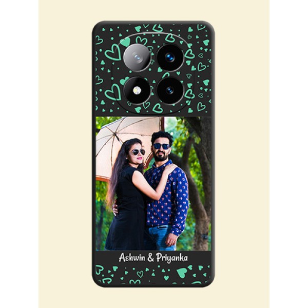 Sea Green Indefinite Love Pattern on Photo On Space Black Custom Soft Matte Mobile Back Cover - Redmi Note 14 Pro Plus 5G Sea Green Indefinite Love Pattern on Photo On Space Black Custom Soft Matte Mobile Back Cover - Redmi Note 14 Pro Plus 5G