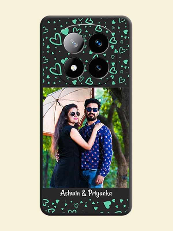 Sea Green Indefinite Love Pattern on Photo On Space Black Custom Soft Matte Mobile Back Cover - Redmi Note 14 Pro Plus 5G