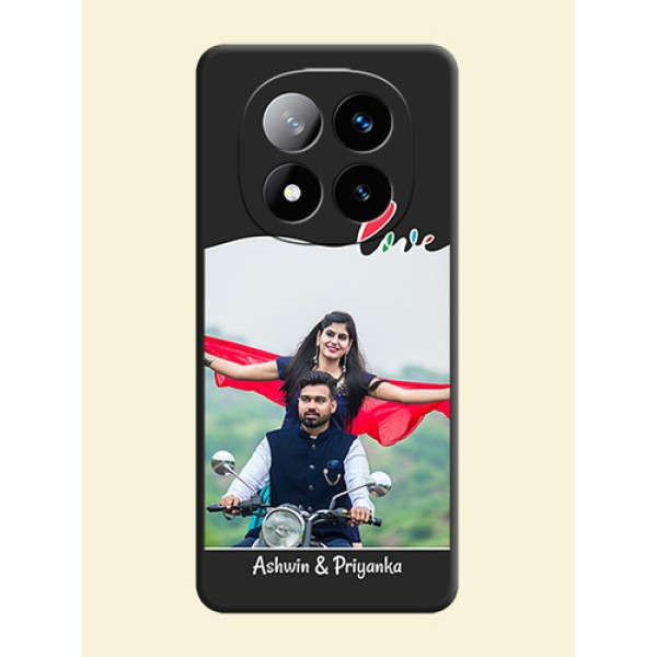 Fall in Love Pattern with Picture on Photo On Space Black Custom Soft Matte Mobile Back Cover - Redmi Note 14 Pro Plus 5G Fall in Love Pattern with Picture on Photo On Space Black Custom Soft Matte Mobile Back Cover - Redmi Note 14 Pro Plus 5G