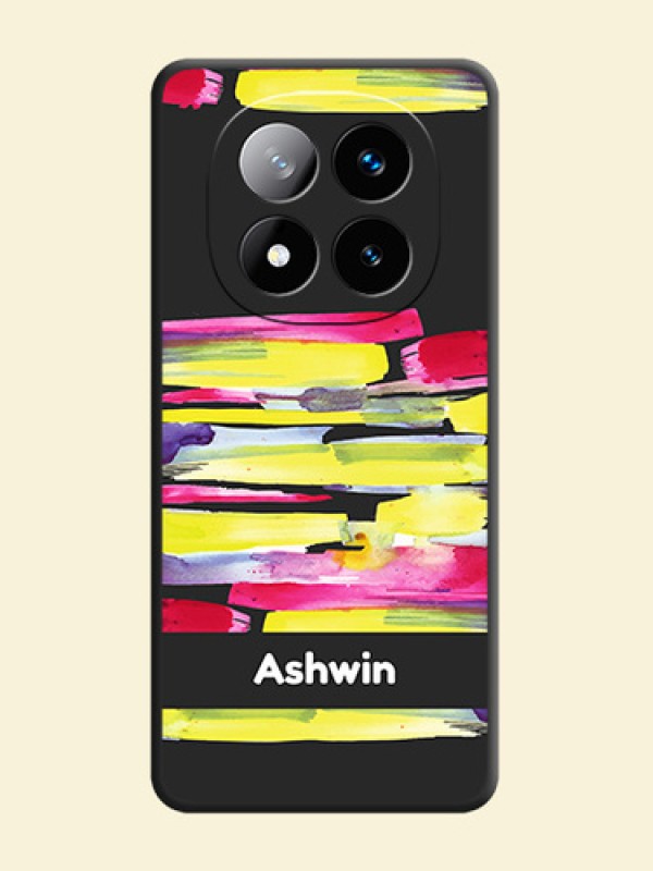 Brush Coloured On Space Black Custom Soft Matte Mobile Back Cover - Redmi Note 14 Pro Plus 5G