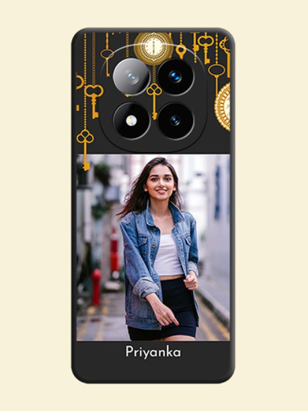 Decorative Design with Text On Space Black Custom Soft Matte Mobile Back Cover - Redmi Note 14 Pro Plus 5G