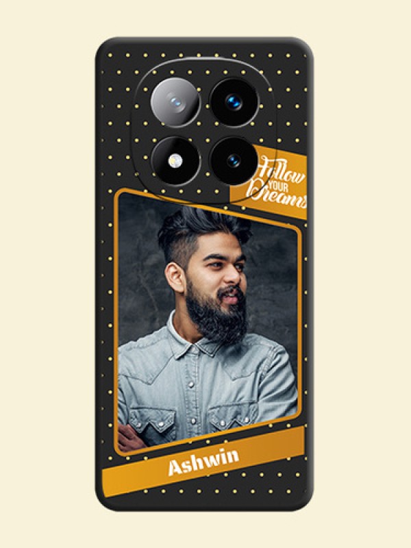 Follow Your Dreams with White Dots On Space Black Custom Soft Matte Mobile Back Cover - Redmi Note 14 Pro Plus 5G
