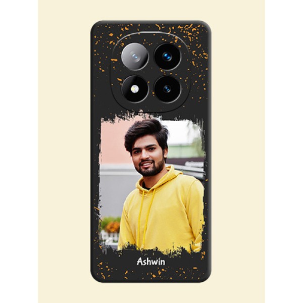 Spray Free Design on Photo On Space Black Custom Soft Matte Mobile Back Cover - Redmi Note 14 Pro Plus 5G Spray Free Design on Photo On Space Black Custom Soft Matte Mobile Back Cover - Redmi Note 14 Pro Plus 5G