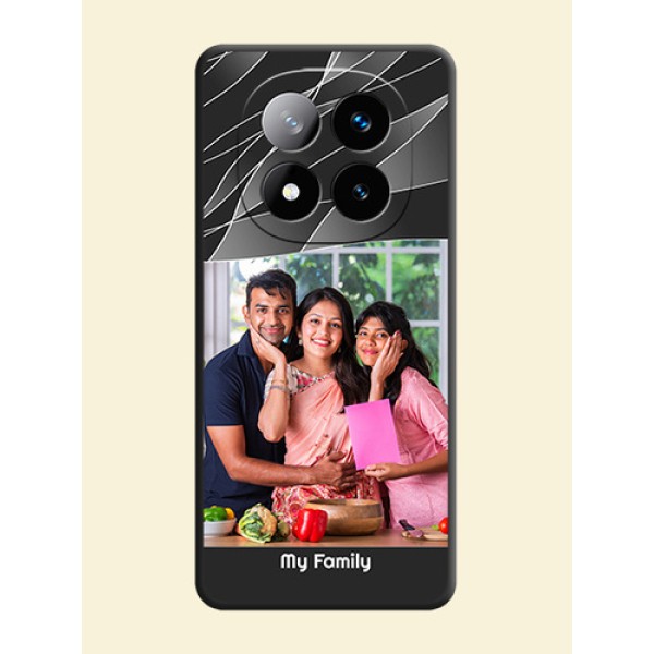 Mixed Wave Lines on Photo On Space Black Custom Soft Matte Mobile Back Cover - Redmi Note 14 Pro Plus 5G Mixed Wave Lines on Photo On Space Black Custom Soft Matte Mobile Back Cover - Redmi Note 14 Pro Plus 5G