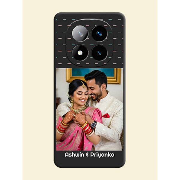 Line Pattern Design with Text On Space Black Custom Soft Matte Mobile Back Cover - Redmi Note 14 Pro Plus 5G Line Pattern Design with Text On Space Black Custom Soft Matte Mobile Back Cover - Redmi Note 14 Pro Plus 5G