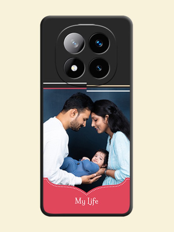 Classic Plain Design with Name On Space Black Custom Soft Matte Mobile Back Cover - Redmi Note 14 Pro Plus 5G