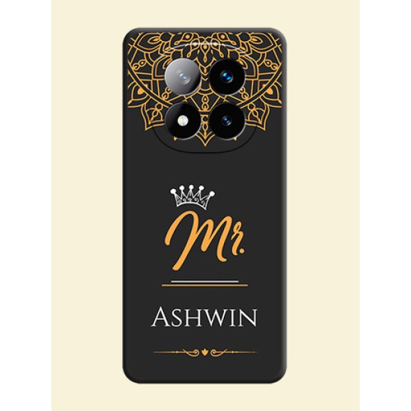Mr Name with Floral Design On Space Black Custom Soft Matte Mobile Back Cover - Redmi Note 14 Pro Plus 5G Mr Name with Floral Design On Space Black Custom Soft Matte Mobile Back Cover - Redmi Note 14 Pro Plus 5G