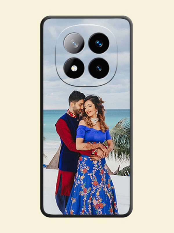 Full Single Pic Upload On Space Black Custom Soft Matte Mobile Back Cover - Redmi Note 14 Pro Plus 5G