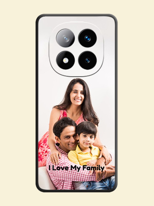 Full Single Pic Upload With Text On Space Black Custom Soft Matte Mobile Back Cover - Redmi Note 14 Pro Plus 5G