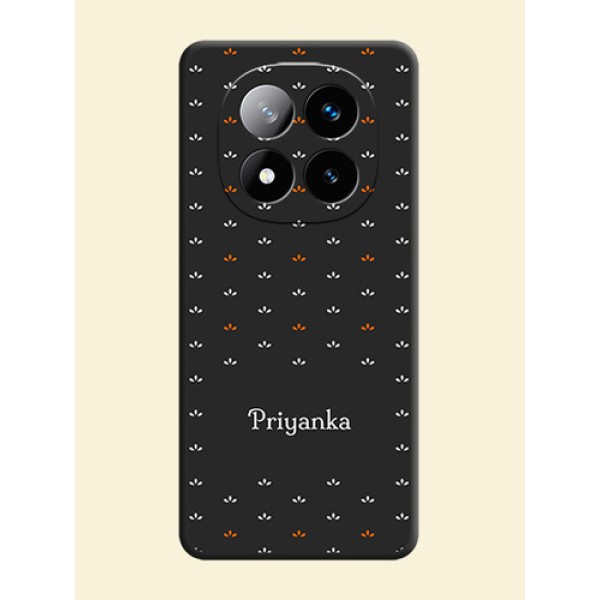 Simple Pattern With Custom Text On Space Black Custom Soft Matte Mobile Back Cover - Redmi Note 14 Pro Plus 5G Simple Pattern With Custom Text On Space Black Custom Soft Matte Mobile Back Cover - Redmi Note 14 Pro Plus 5G