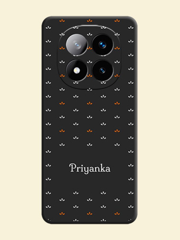 Simple Pattern With Custom Text On Space Black Custom Soft Matte Mobile Back Cover - Redmi Note 14 Pro Plus 5G