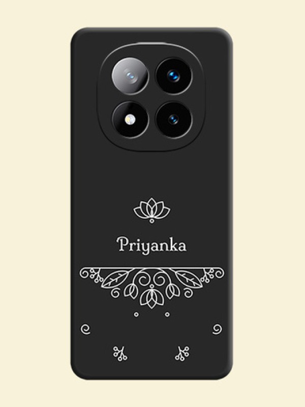 Lotus Garden Custom Text On Space Black Custom Soft Matte Mobile Back Cover - Redmi Note 14 Pro Plus 5G